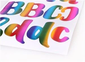 Greamáin Aibítir Foil Bileog Greamáin Litreach Vinyl Greamachán